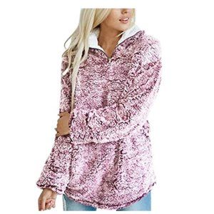 Women's Long Sleeve 1/4 Zipper Pullover Sherpa